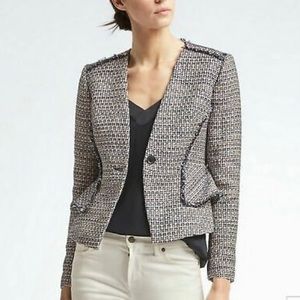 NEW Banana Republic Tweed Shimmer Jacket
